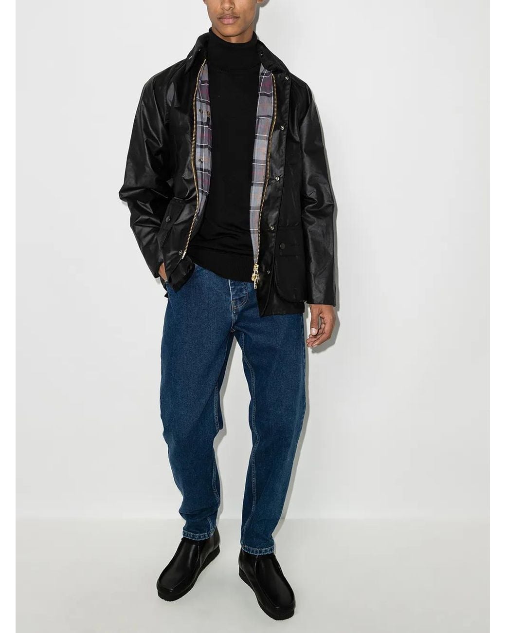 Barbour Black Bedale Wax Jacket