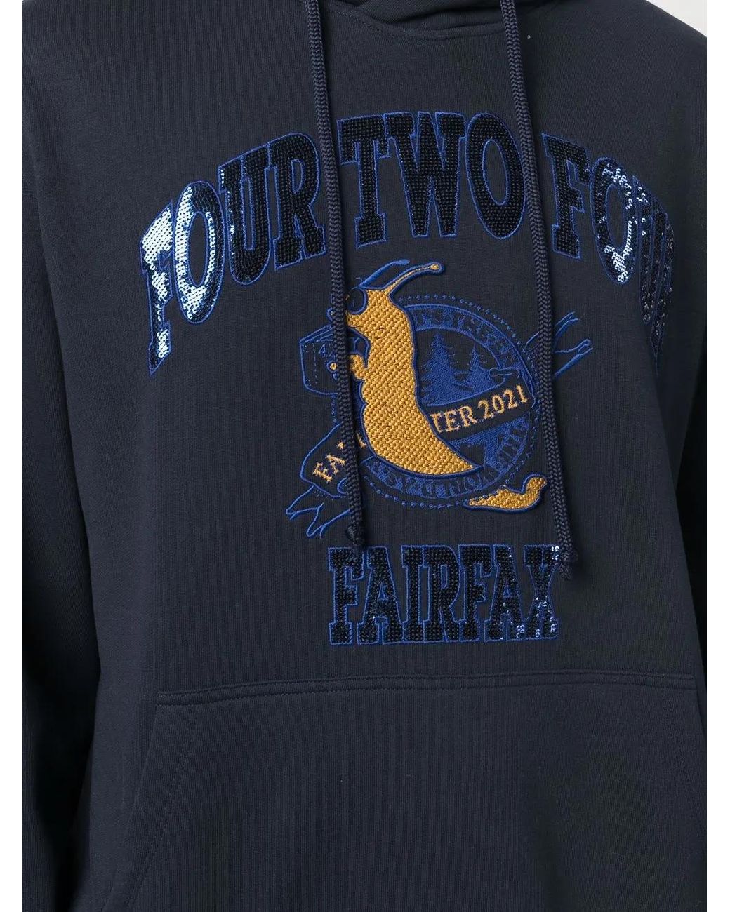 424 Blue Hoodie for men
