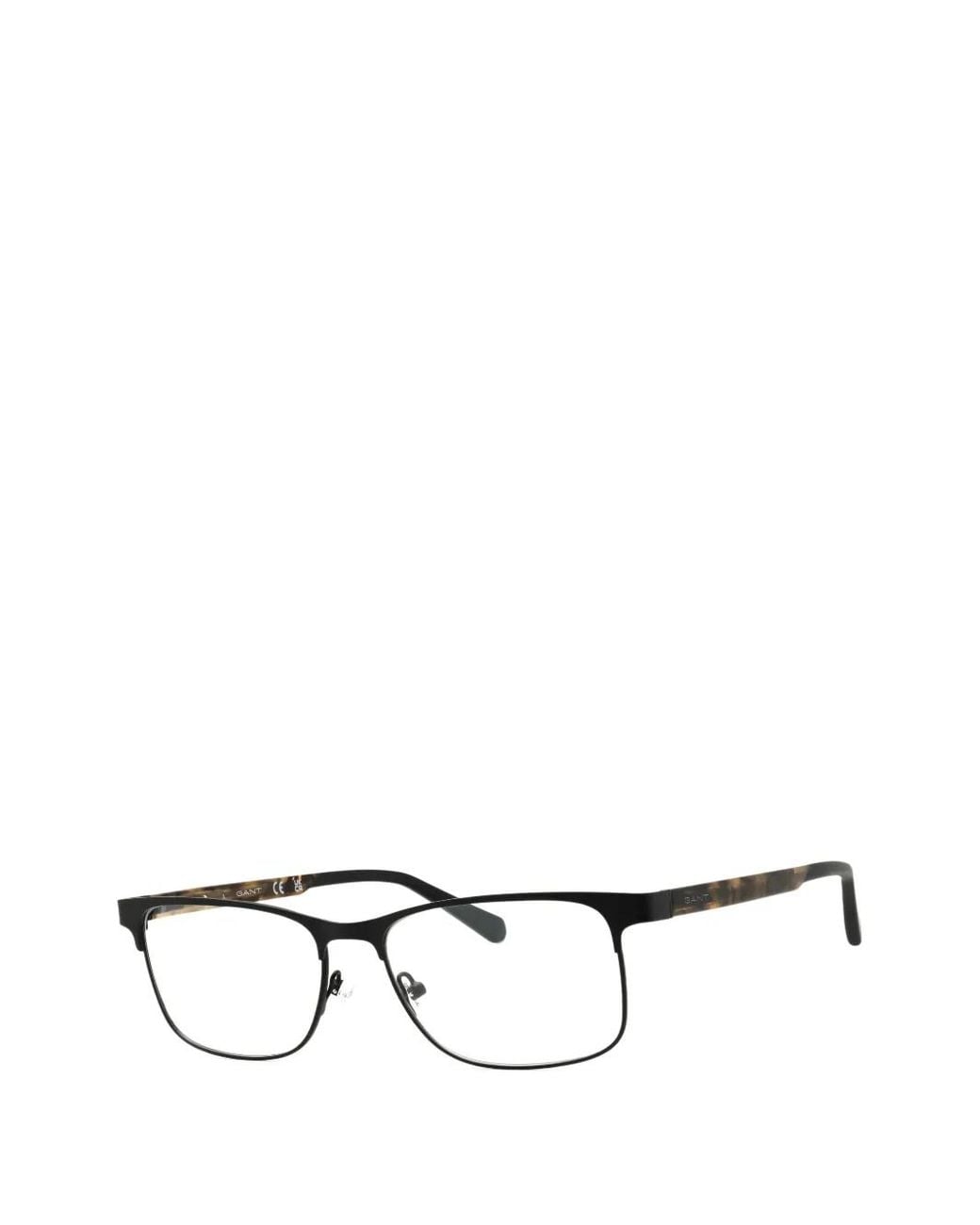 Gant Black Rectangle-Frame Glasses for men