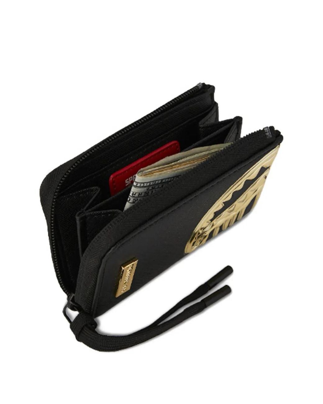 Sprayground Black And Dangerous Shark-Jaw Wallet for men