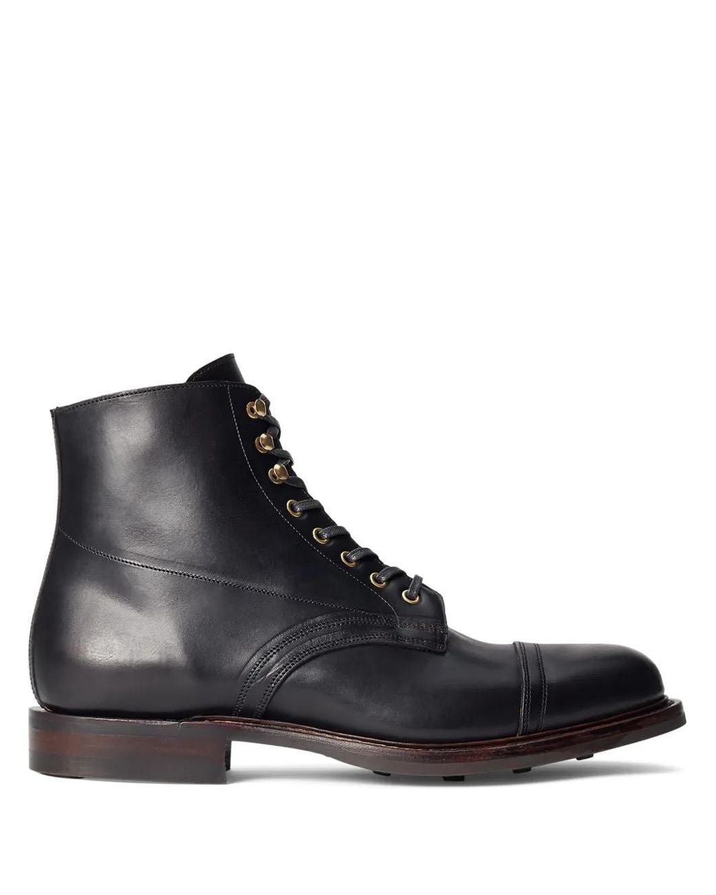 RRL Black Leather Boots for men