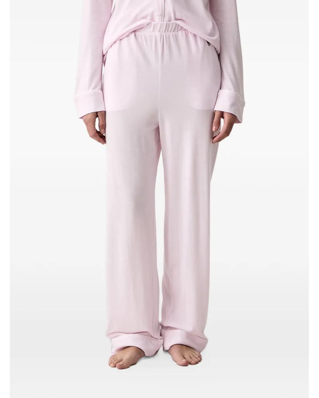Polo Ralph Lauren Pink Logo-Embroidered Pajama Set