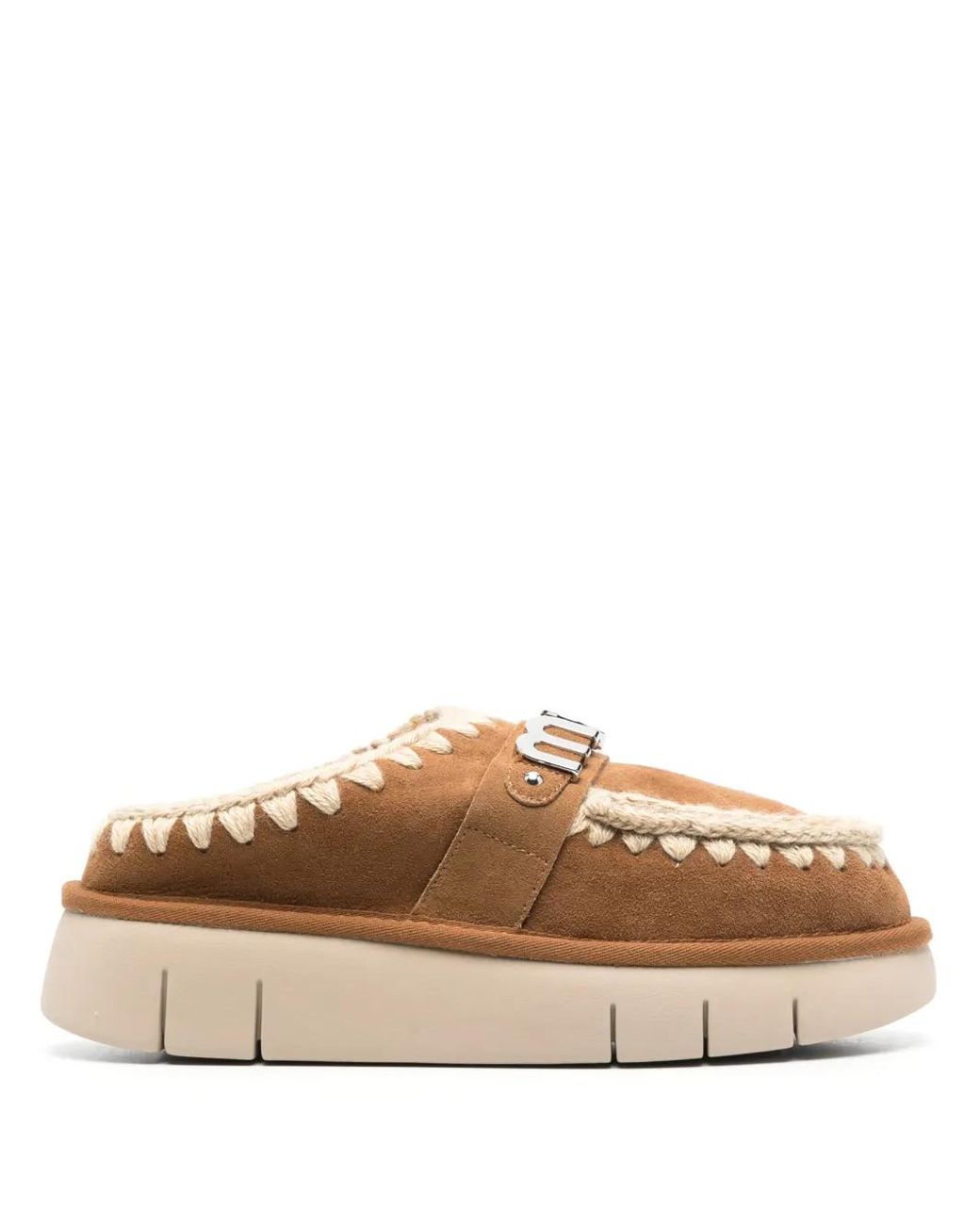 Mou Brown Mules Mit Bb-Schild