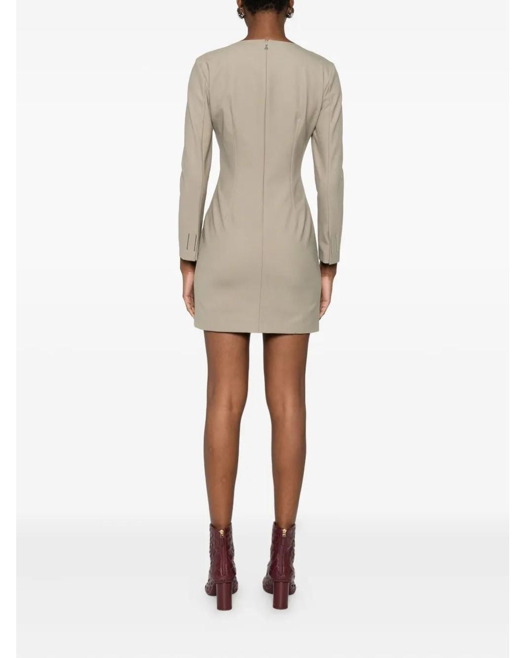 Patrizia Pepe Natural Long Sleeve Dress