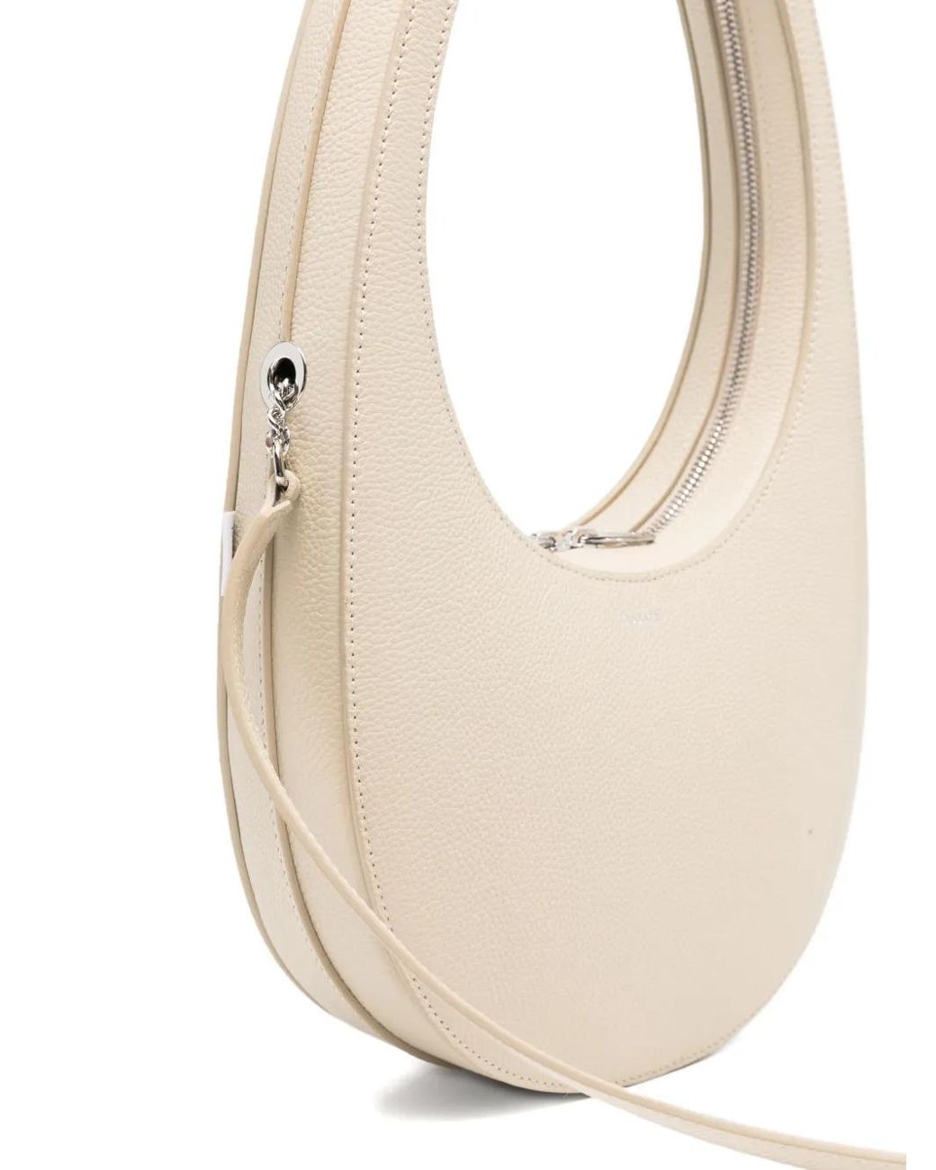 Coperni White Sac Porté Épaule Swipe En Cuir Grainé