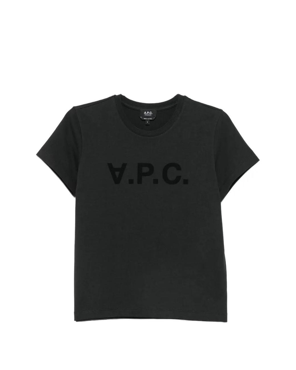 A.P.C. Black Logo-Print T-Shirt