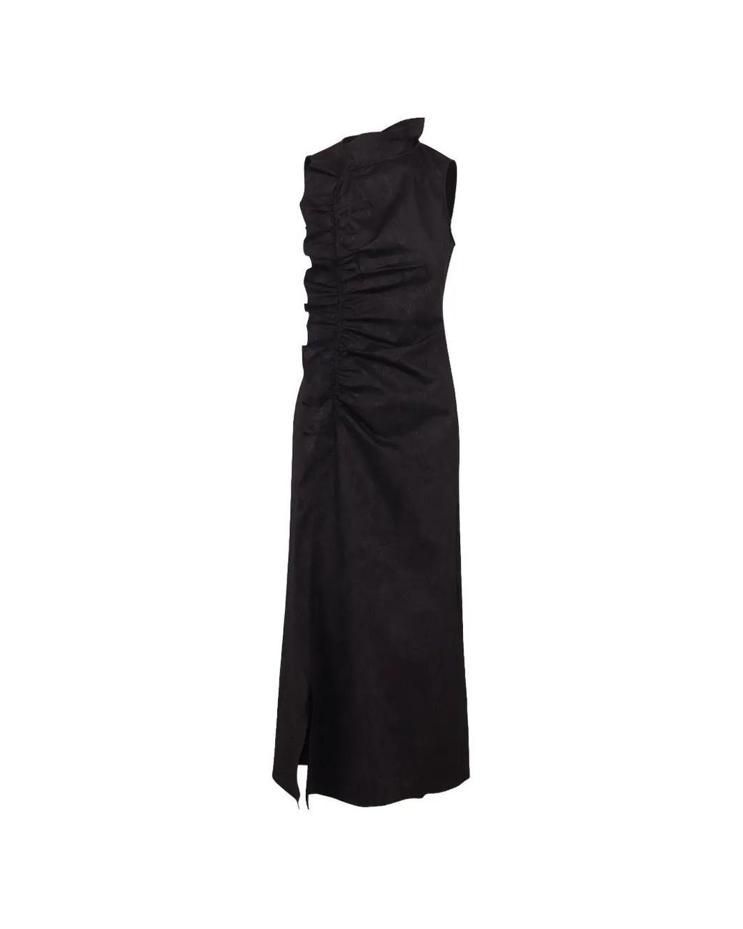 Ulla Johnson Black Robe Froncée En Jacquard