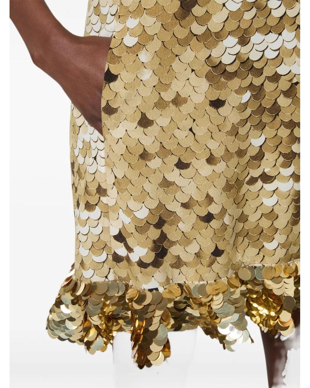 Moschino Metallic Printed Crepe De Chine Dress