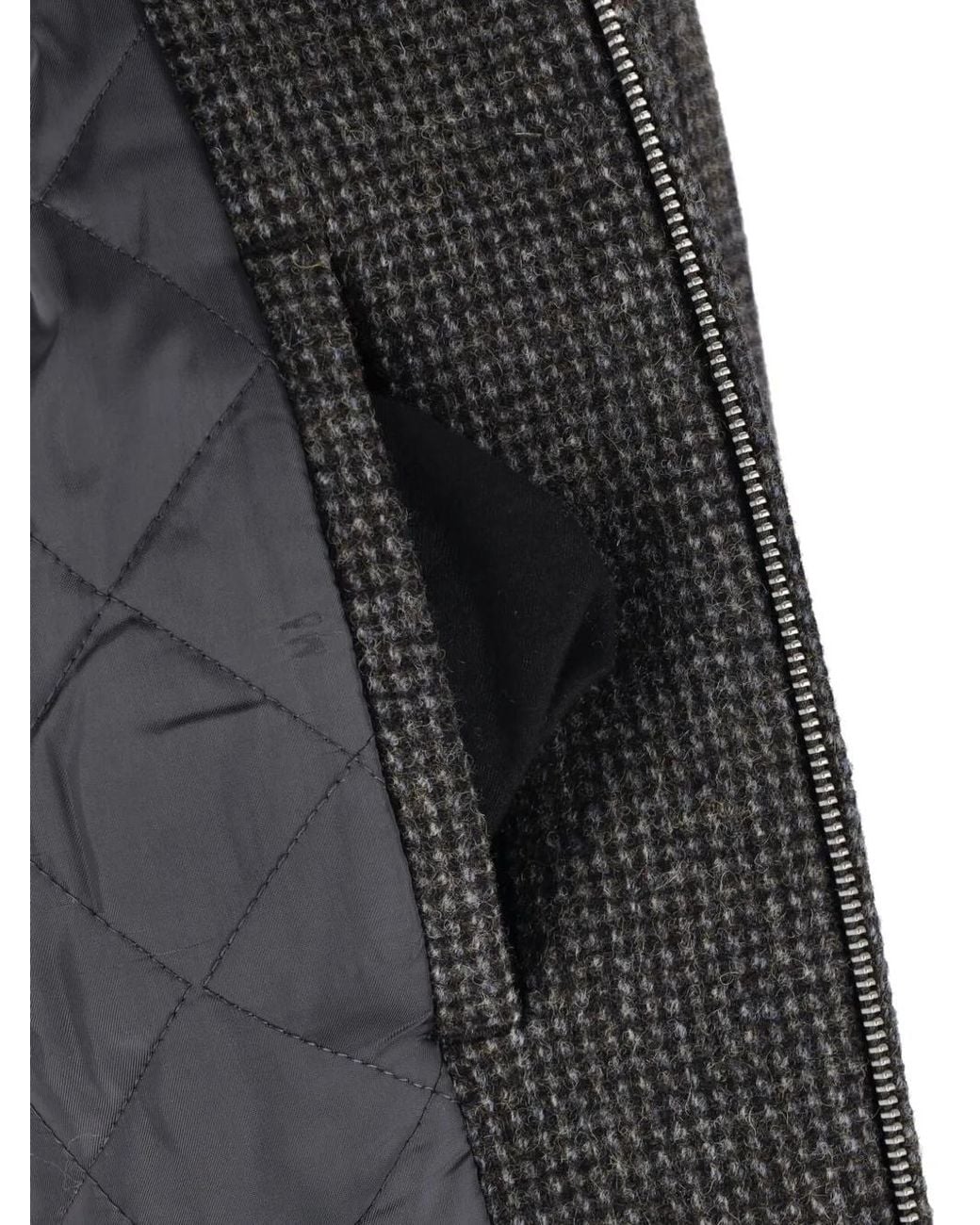 DUNST Gray Check-Pattern Wool Jacket for men
