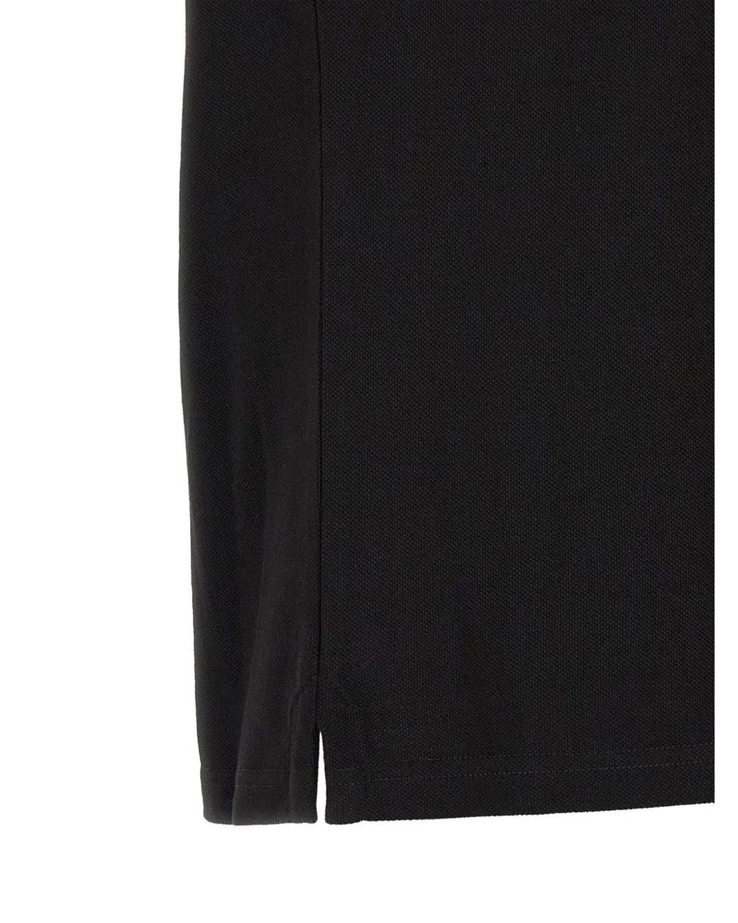 Polo À Patch Logo Moncler pour homme en coloris Black
