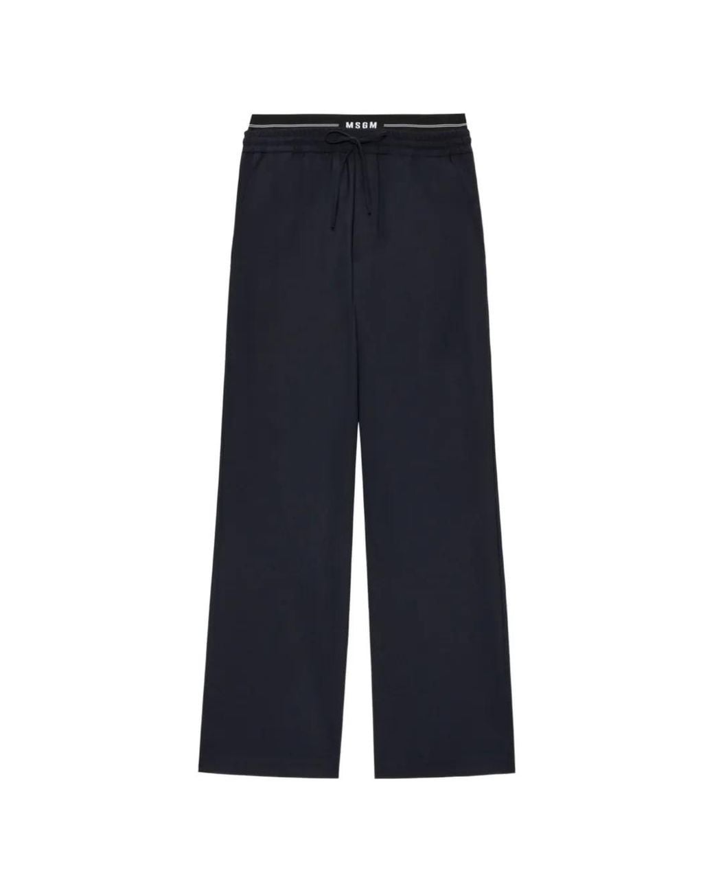 MSGM Blue Drawstring Track Pants for men