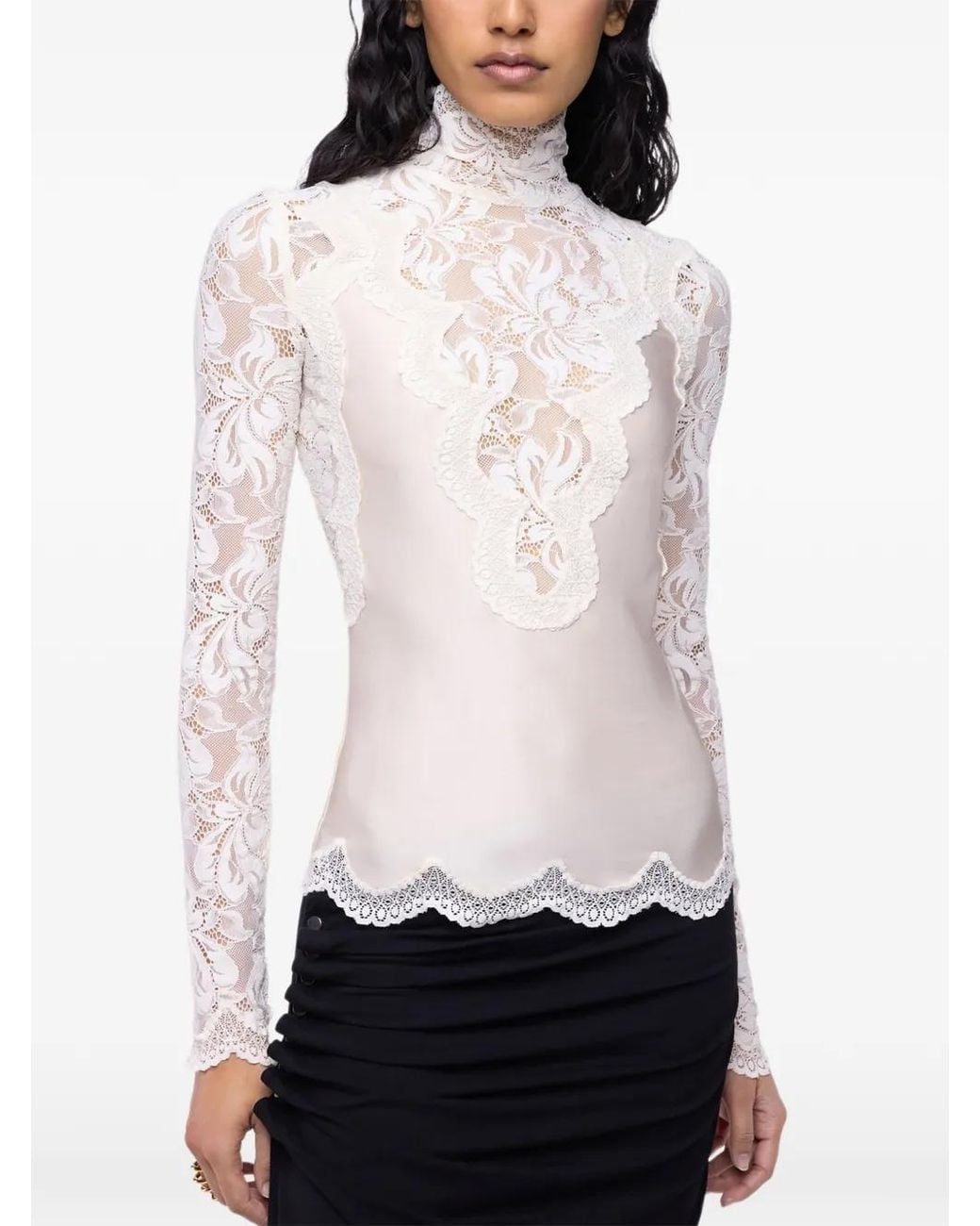 Rabanne White Long-Sleeved Top