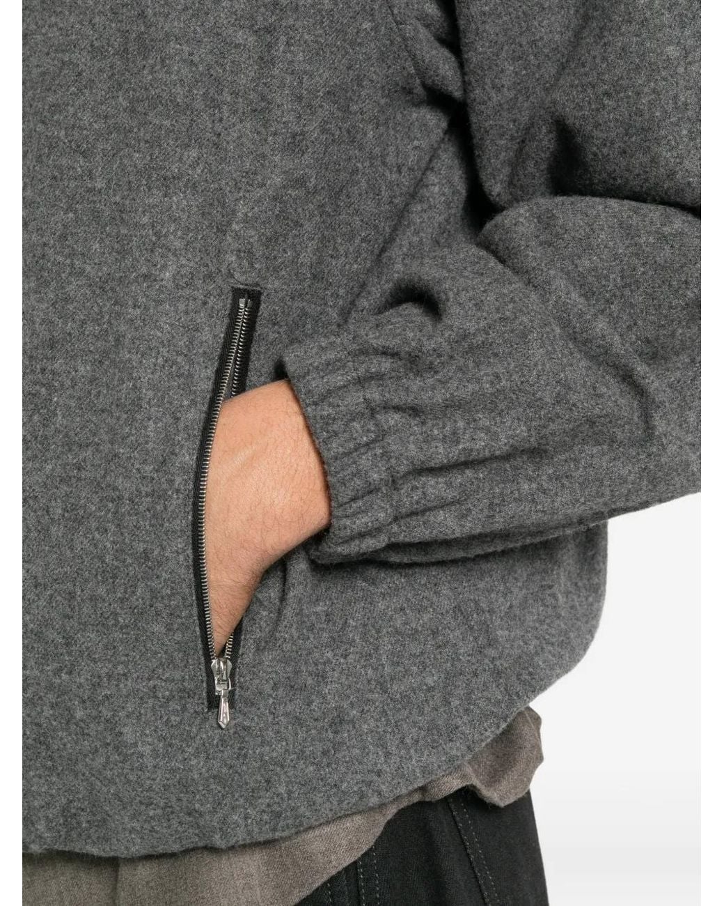 Ssstein Gray Half-Zip Elasticated Sweatshirt for men