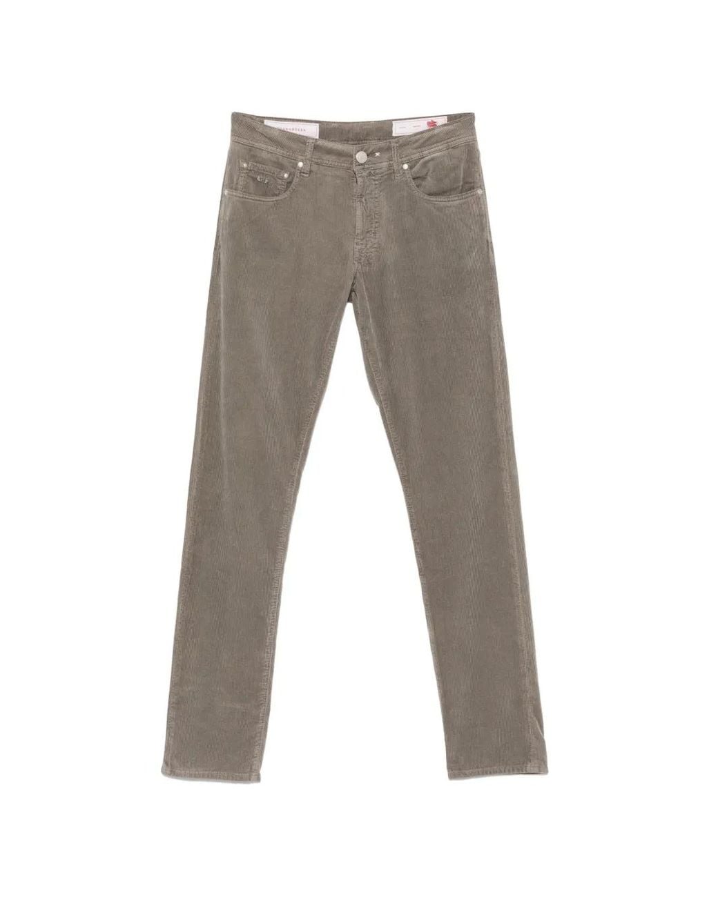 Sartoria Tramarossa Gray Pantalon Michelangelo En Velours Côtelé for men