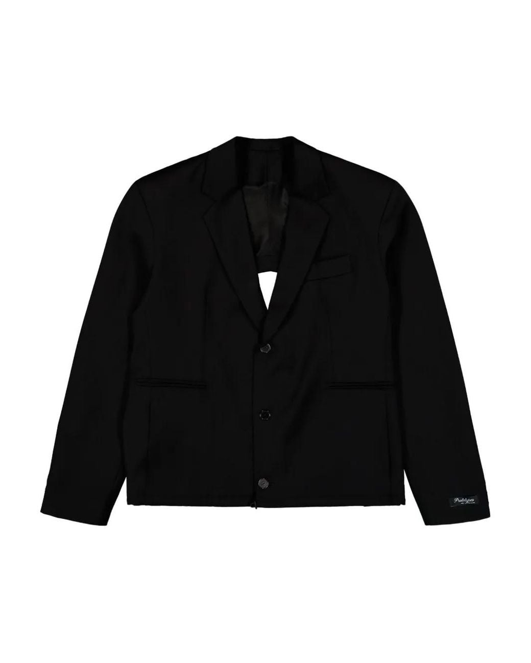 PROTOTYPES Black Backless Blazer for men