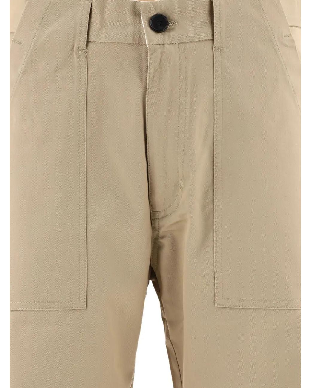 ANDBLUE Natural Patch-Pockets Trousers for men