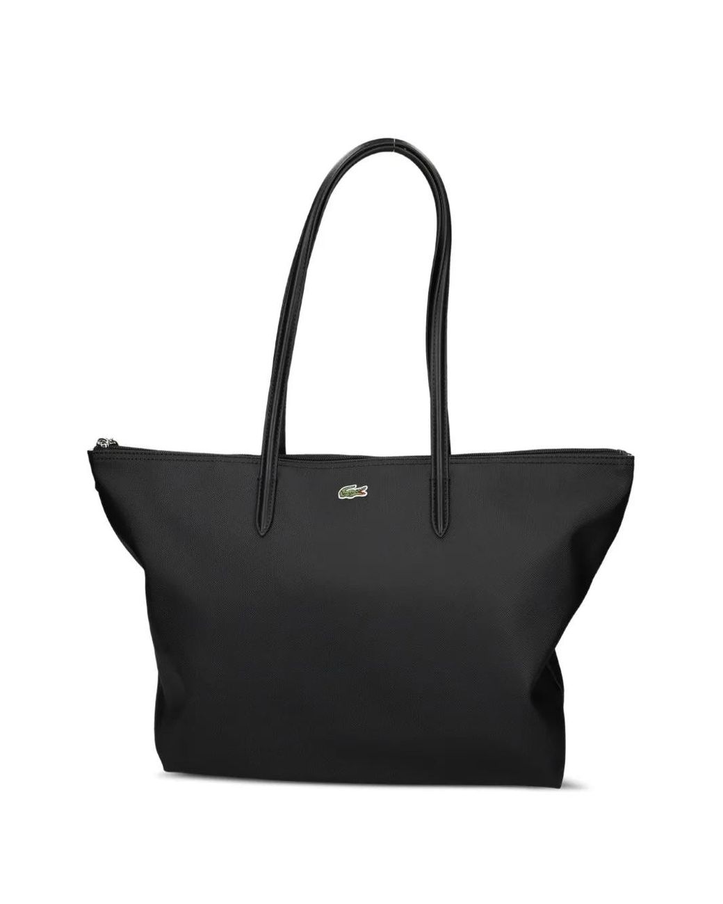 Lacoste Black Large Zip-Top Tote Bag