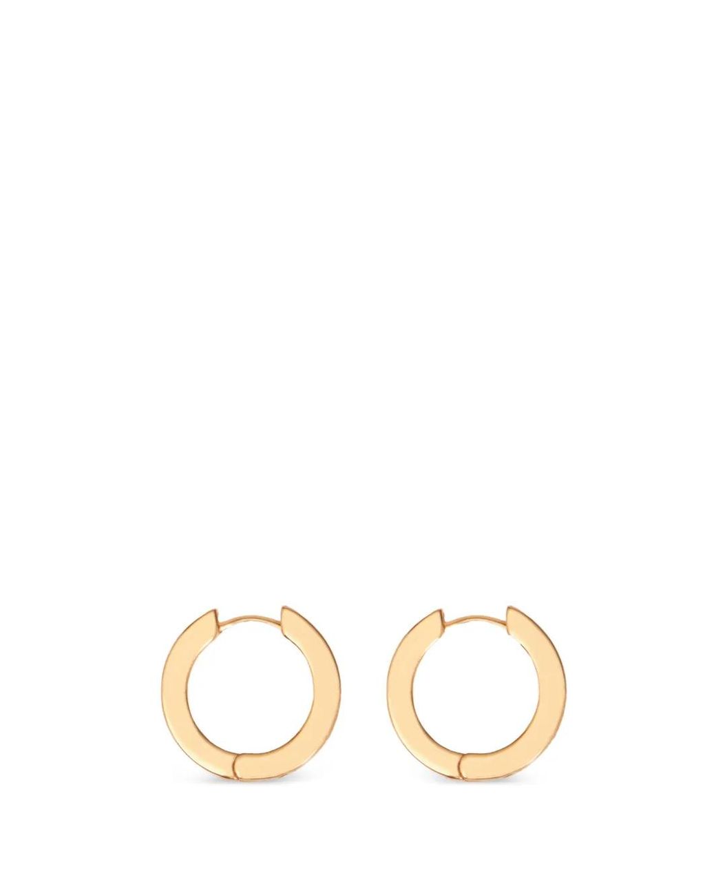 Bimba Y Lola Metallic Enamel-Logo Hoop Earrings