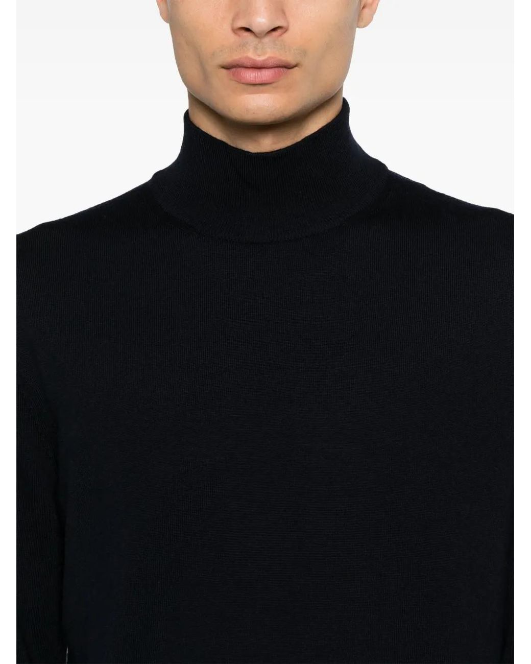 Corneliani Blue Virgin Wool Sweater for men