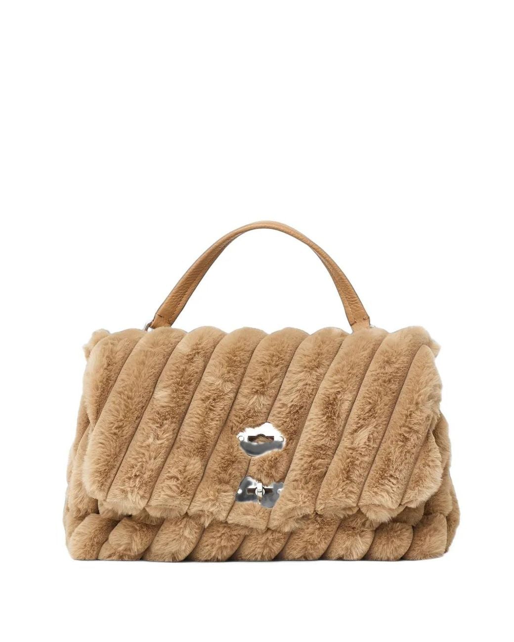 Zanellato Metallic Small Postina Faux-Fur Handbag