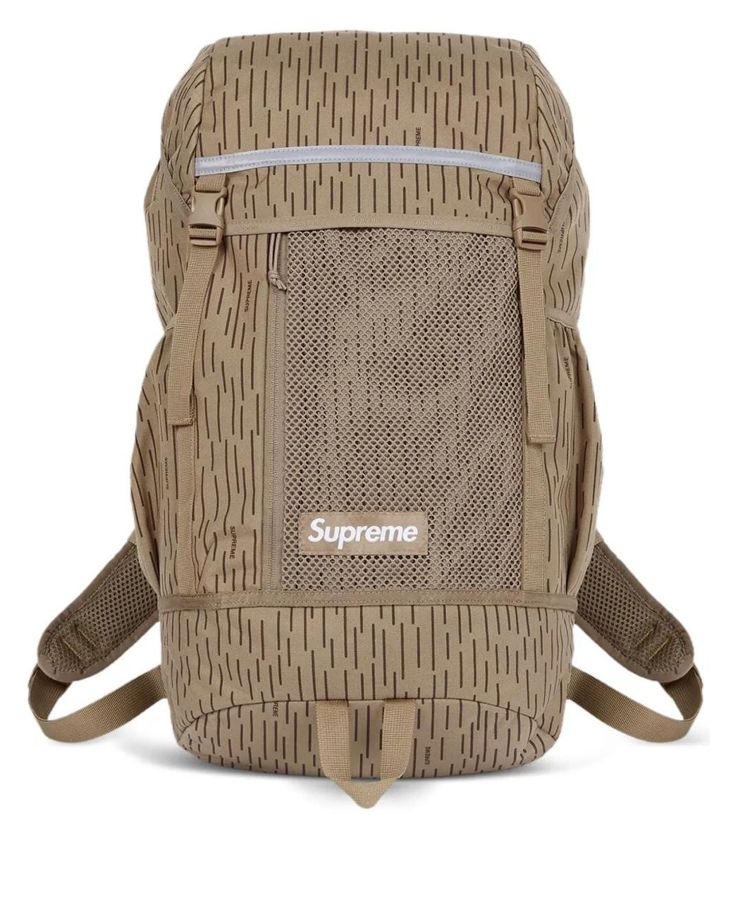 Supreme Natural Logo-Patch "Tan Raindrop" Backpack for men