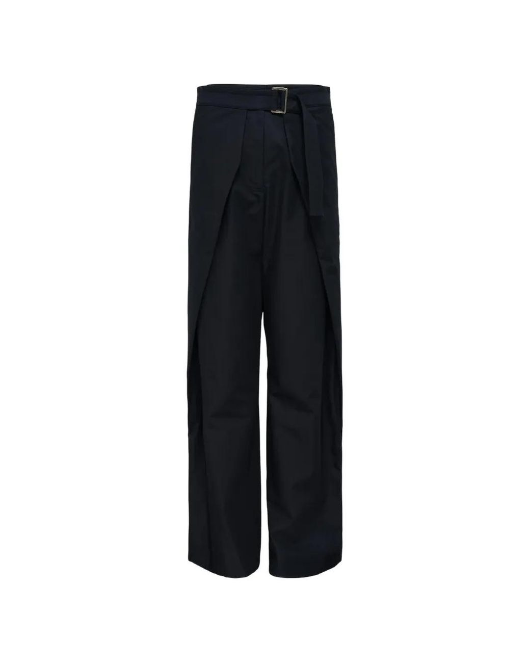 Club21 Black Adele Belted Wide-Leg Trousers
