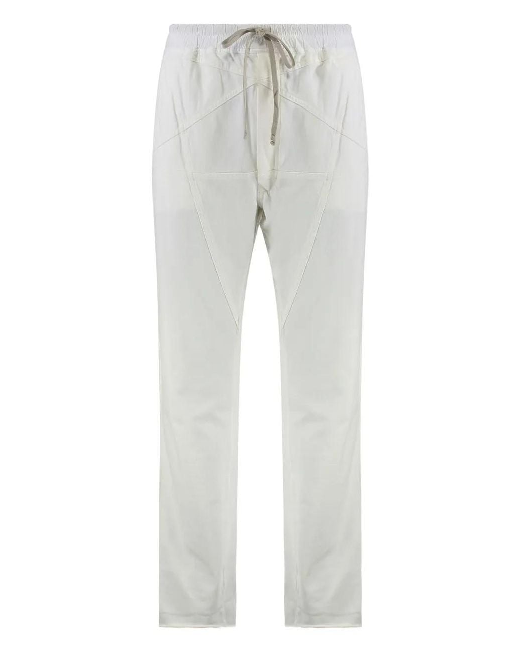 Rick Owens Gray Cotton Straight-Leg Trousers for men