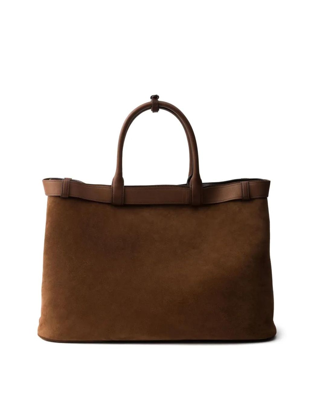 Bolso Shopper Buckle Mediano Prada de hombre de color Brown