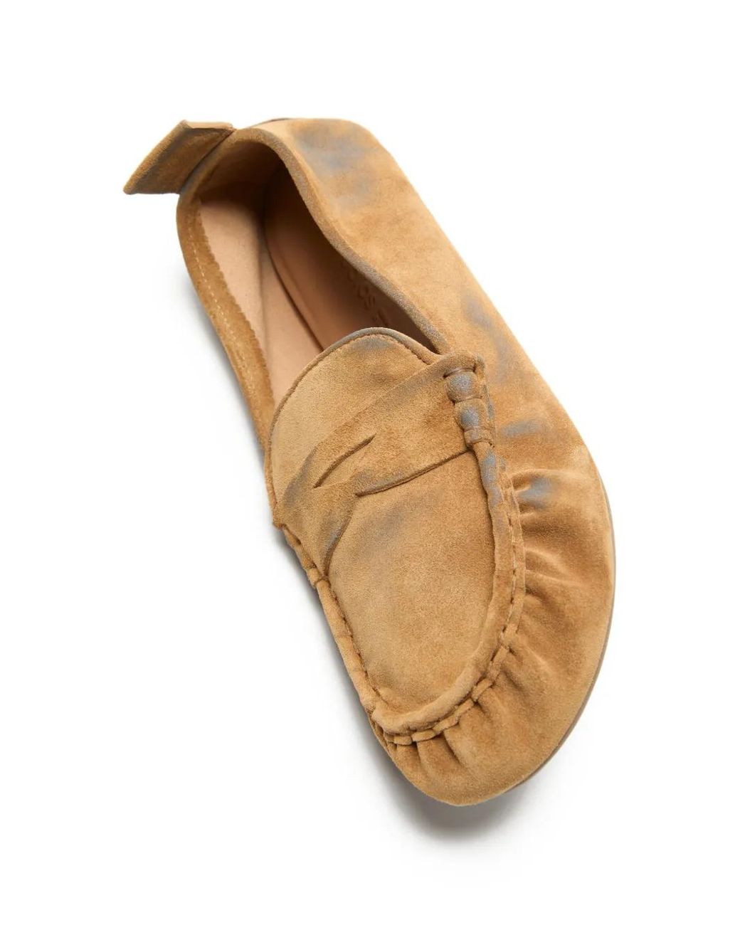 Acne White Suede Loafers