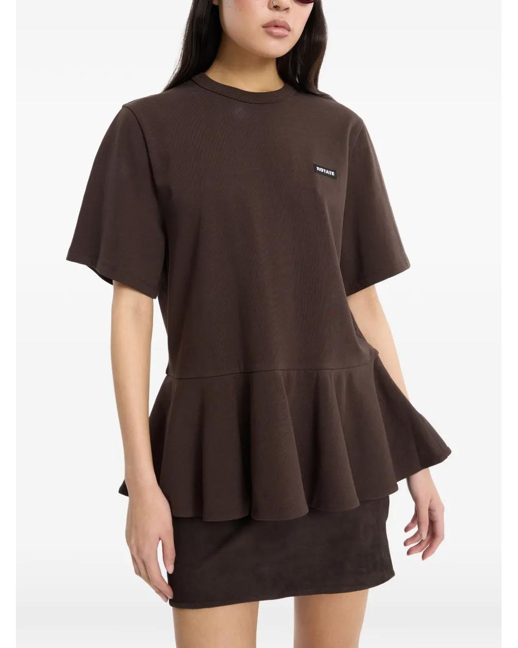 ROTATE BIRGER CHRISTENSEN Black High Waist Mini Skirt With Zip Closure