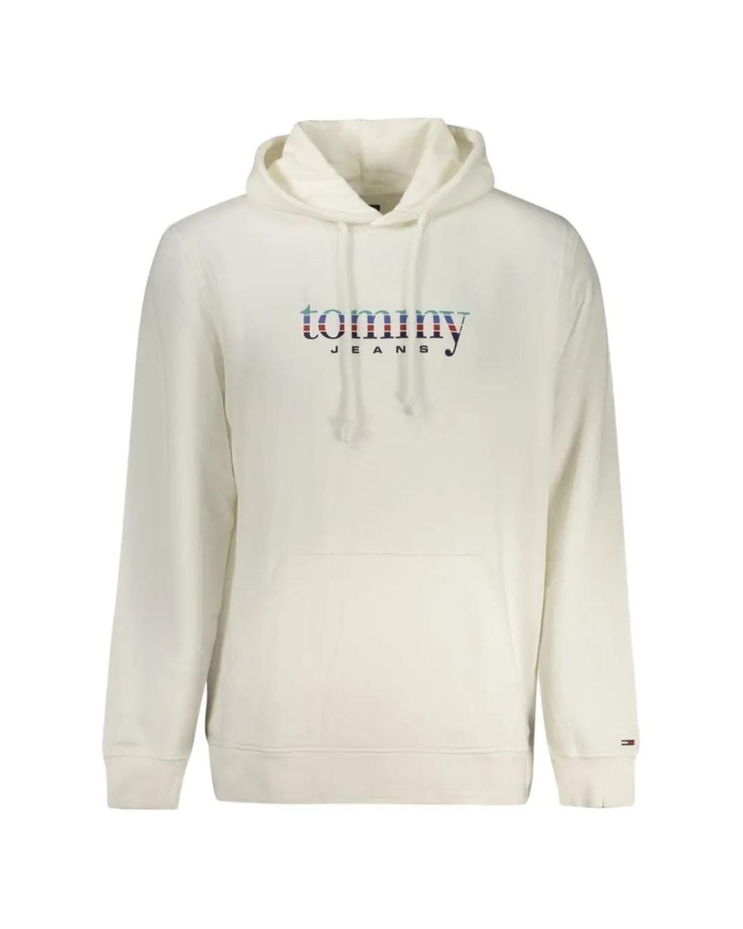 Tommy Hilfiger White Print-Detail Drawstring Hoodie for men