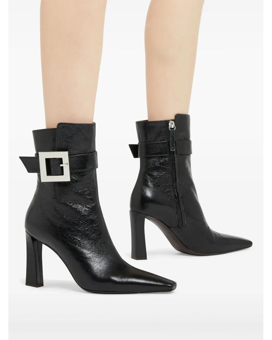 Giuseppe Zanotti Black 90Mm Seattle Bootie Buckle Boots