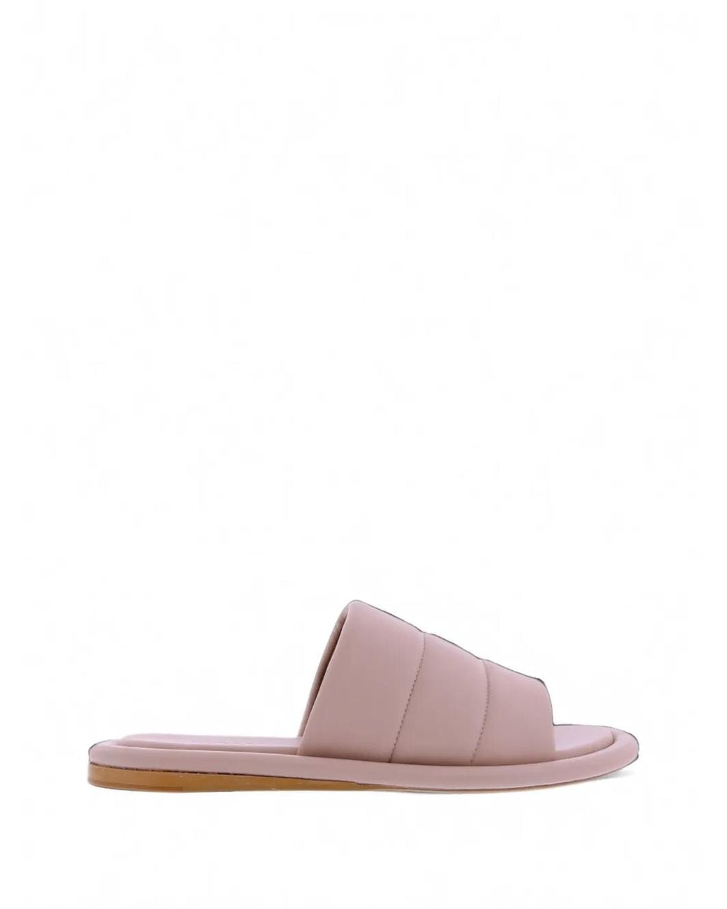 Toral Shoes Pink Quilted Leather Slippers