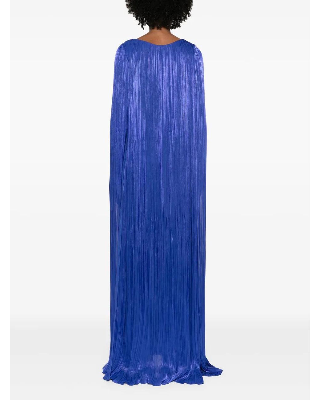V:PM ATELIER Blue Charlotte Cape-Insert Gown