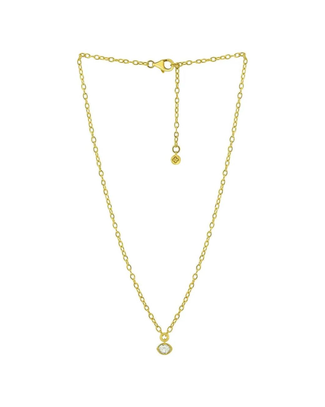 Sutra Metallic Diamond Pendant Necklace