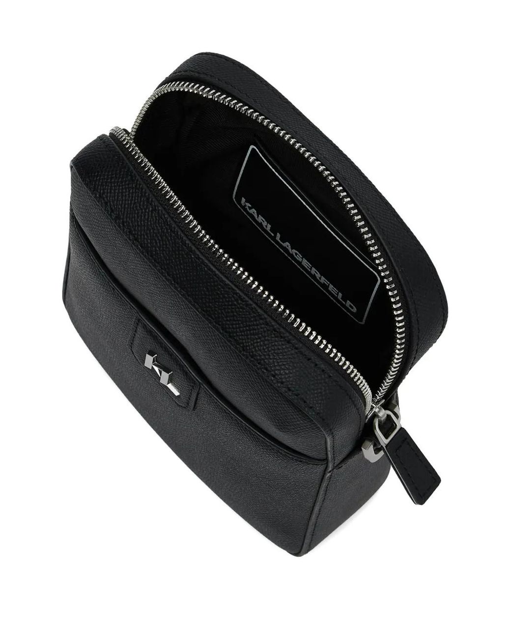 Karl Lagerfeld Black K/Monogram Leather Crossbody Bag for men