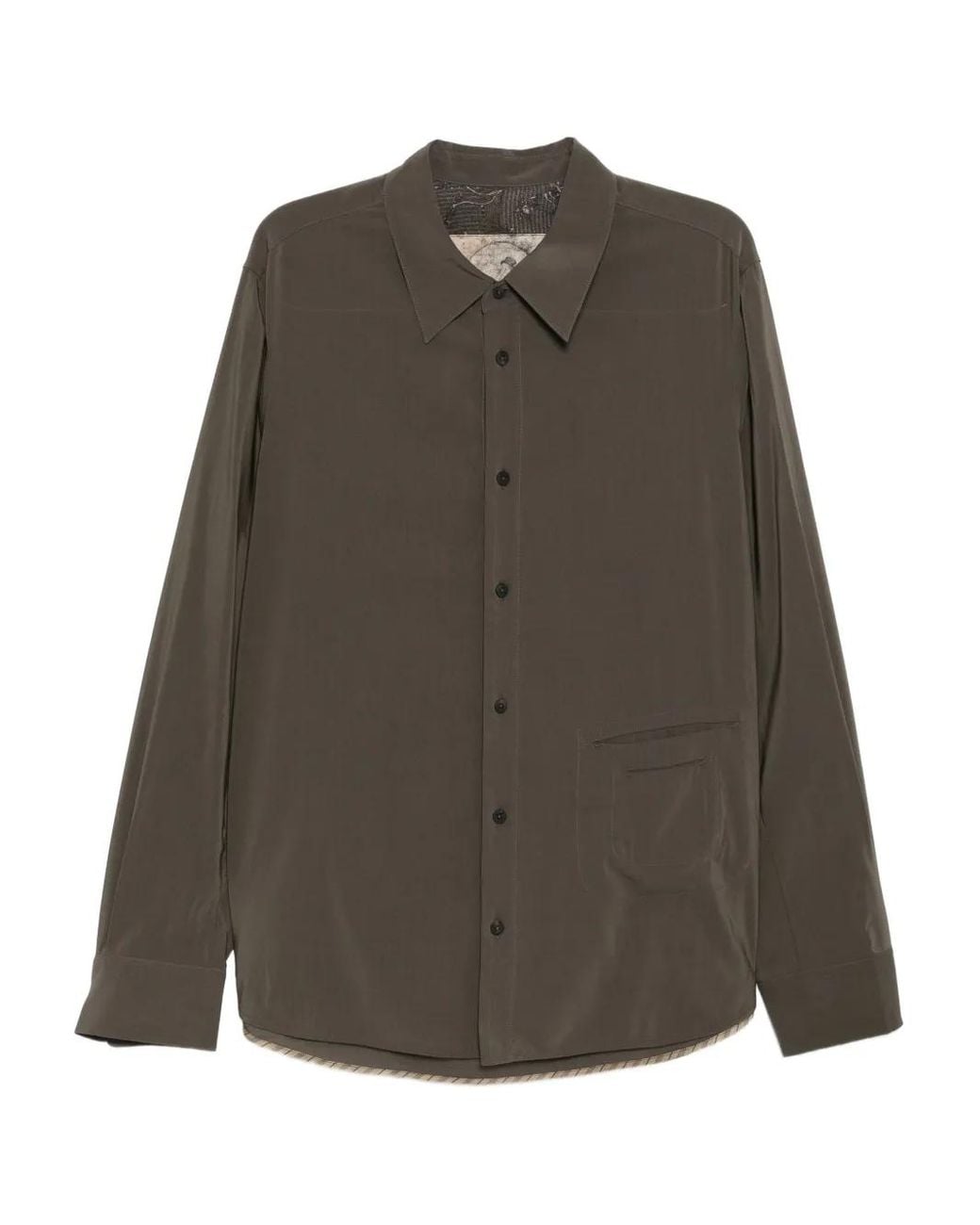 Ziggy Chen Green Long-Sleeve Shirt for men