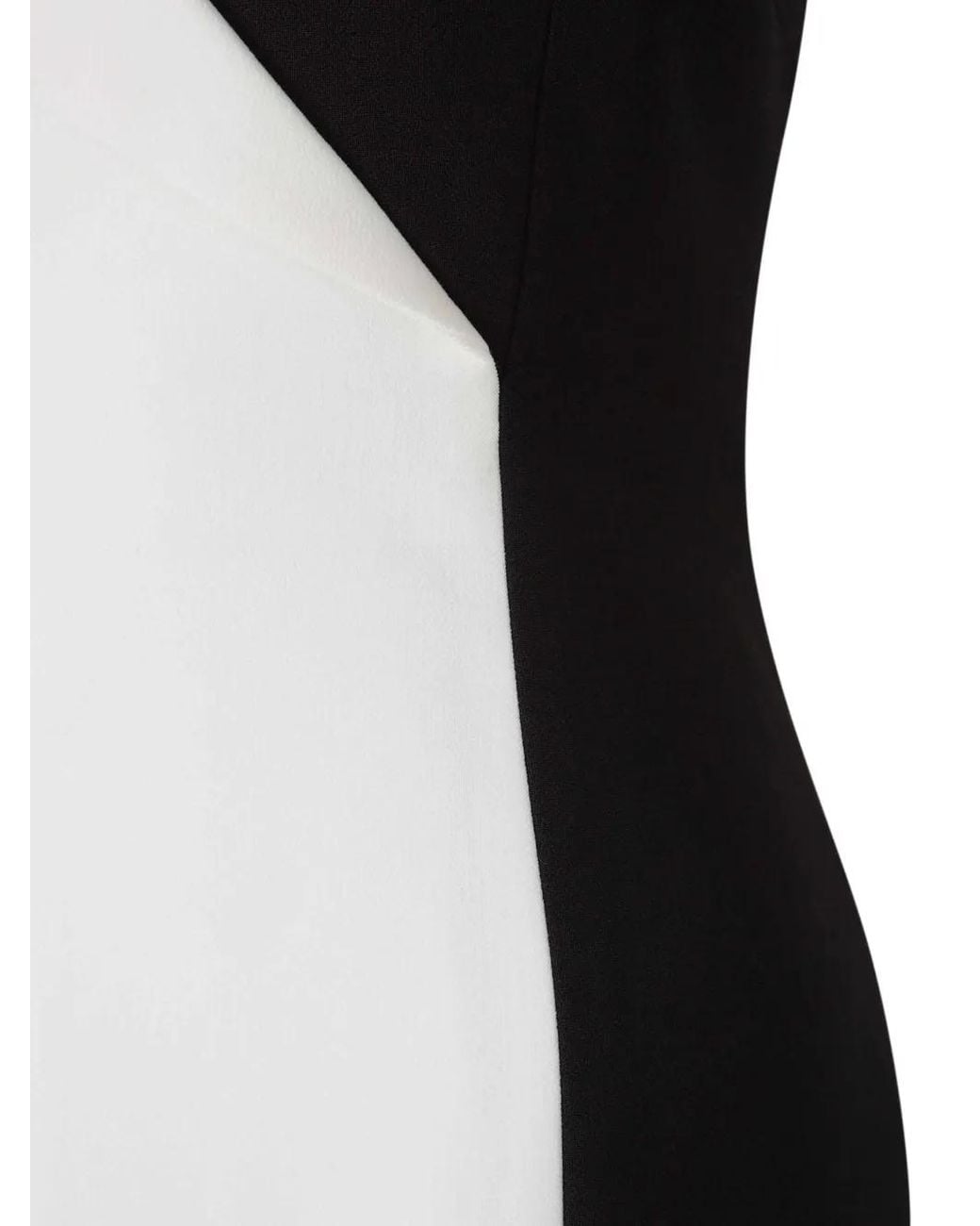 Roland Mouret White Two-Tone Gown
