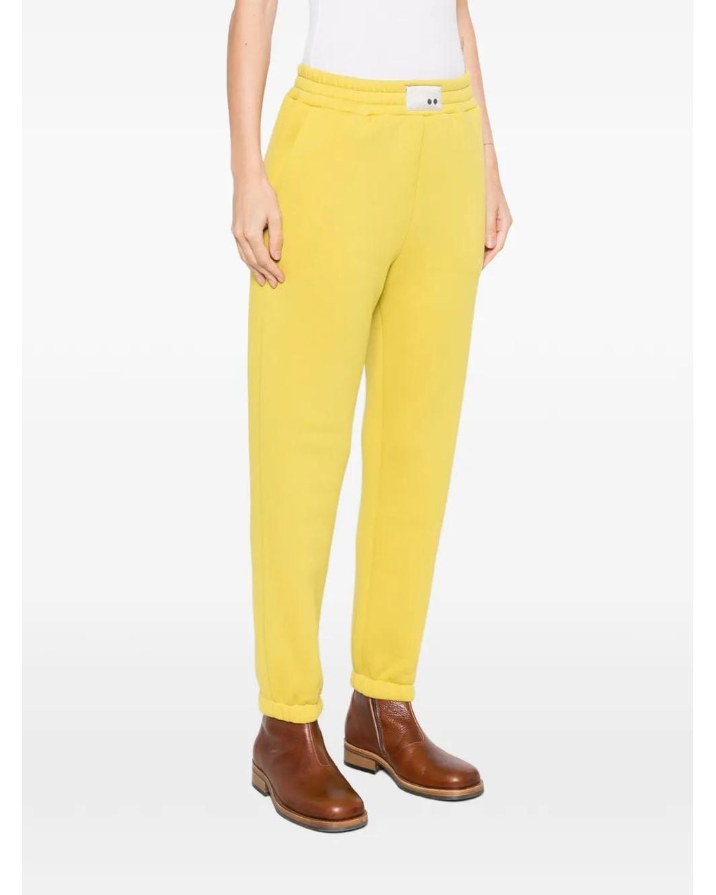 THE M.. Yellow Honey Logo-Patch Track Pants