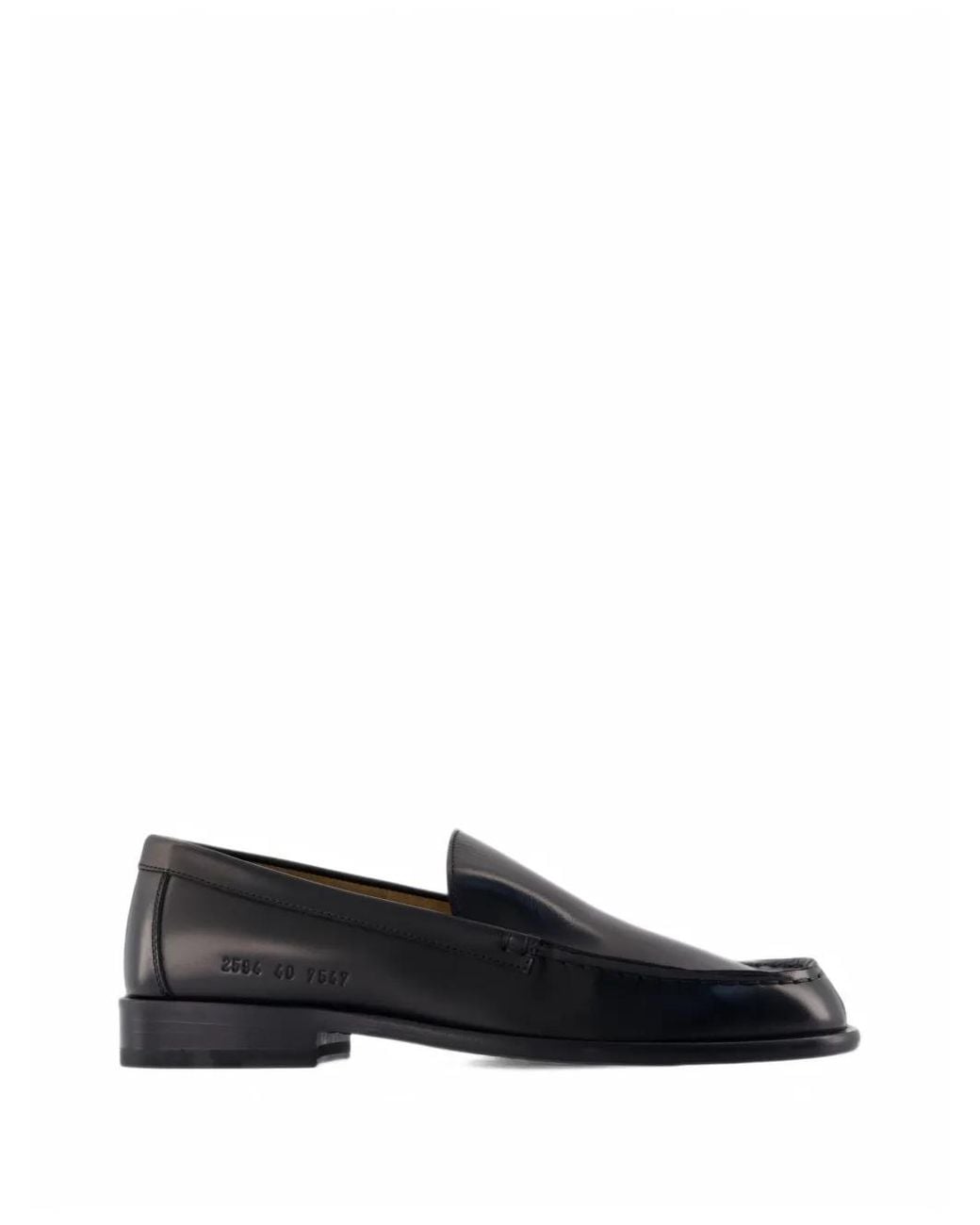 Common Projects Black Minimal Leather Loafers for men