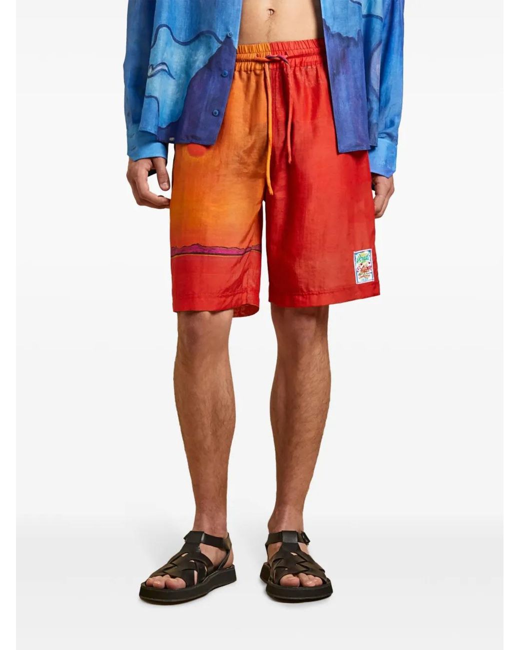 Donde Esteban Baru Shorts in het Red voor heren