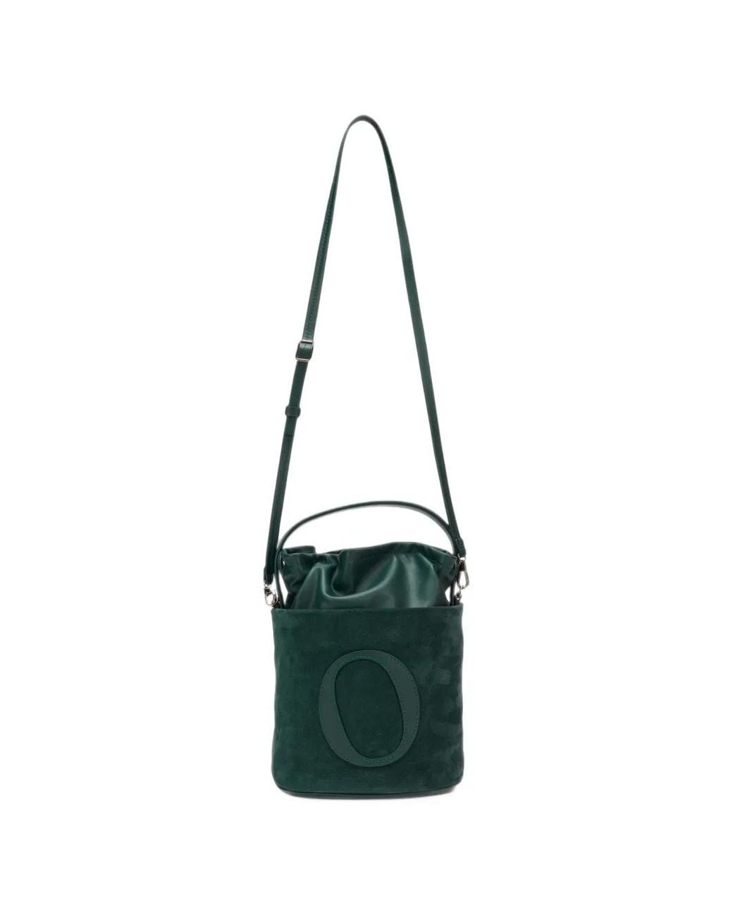 Orciani Green Small Her-O Peach Oro Suede Bucket Bag