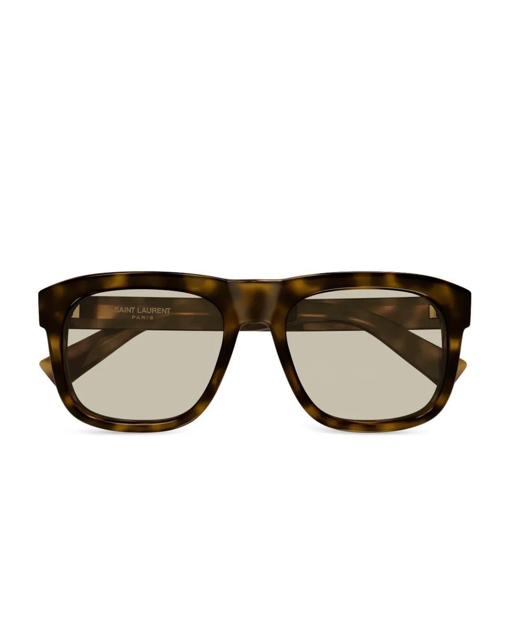 Saint Laurent Brown Tortoiseshell-Effect Square-Frame Sunglasses for men