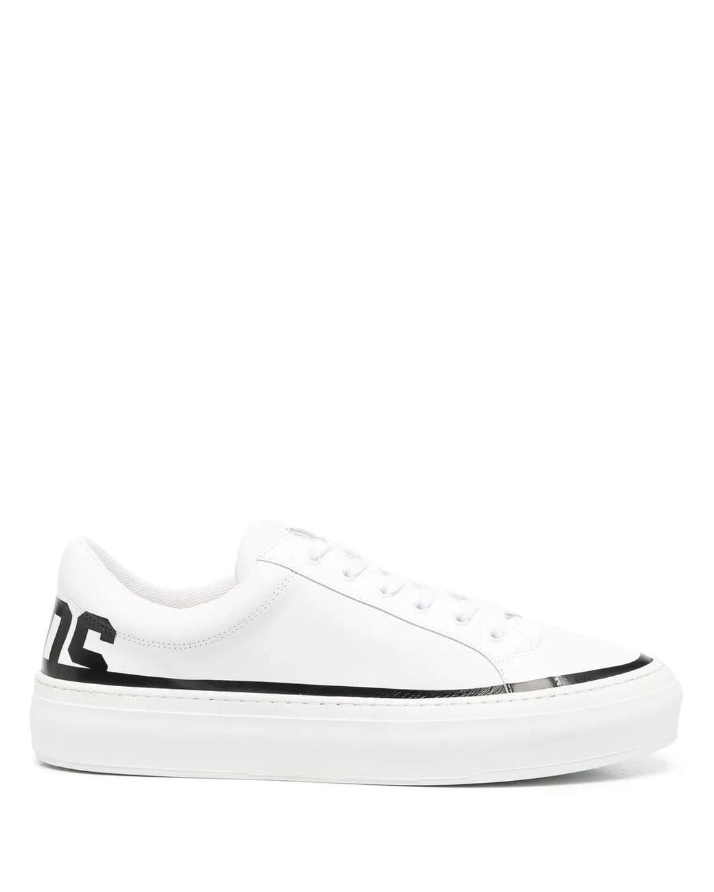 Gcds White Leather Logo Sneakers for men