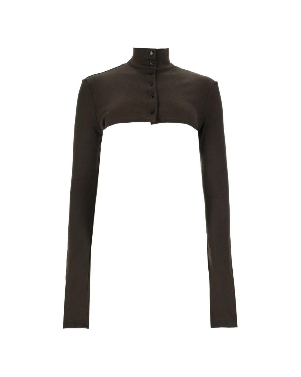 Alysi Black Button-Up Cropped Cardigan
