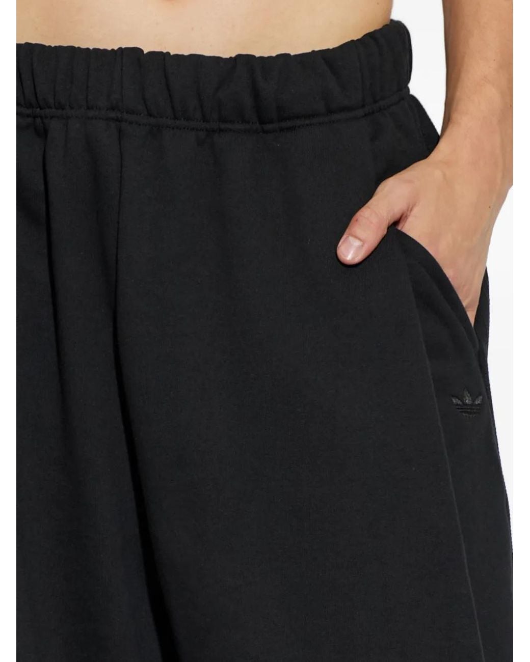 Adidas Black Wide-Leg Track Pants for men