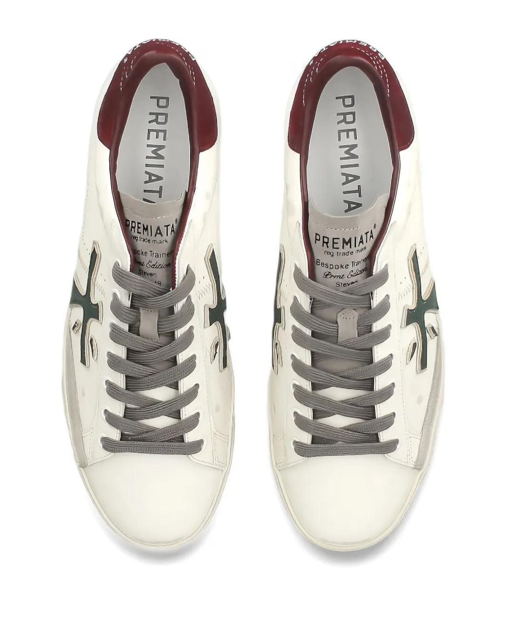 Premiata White Logo Steven Sneakers for men