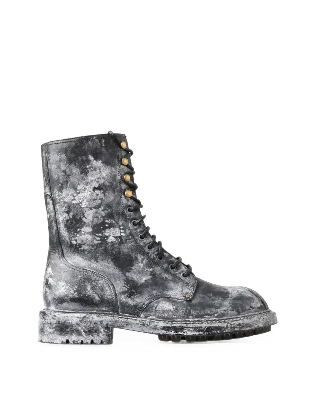 Dolce & Gabbana Brown Distressed-Leather Boots for men