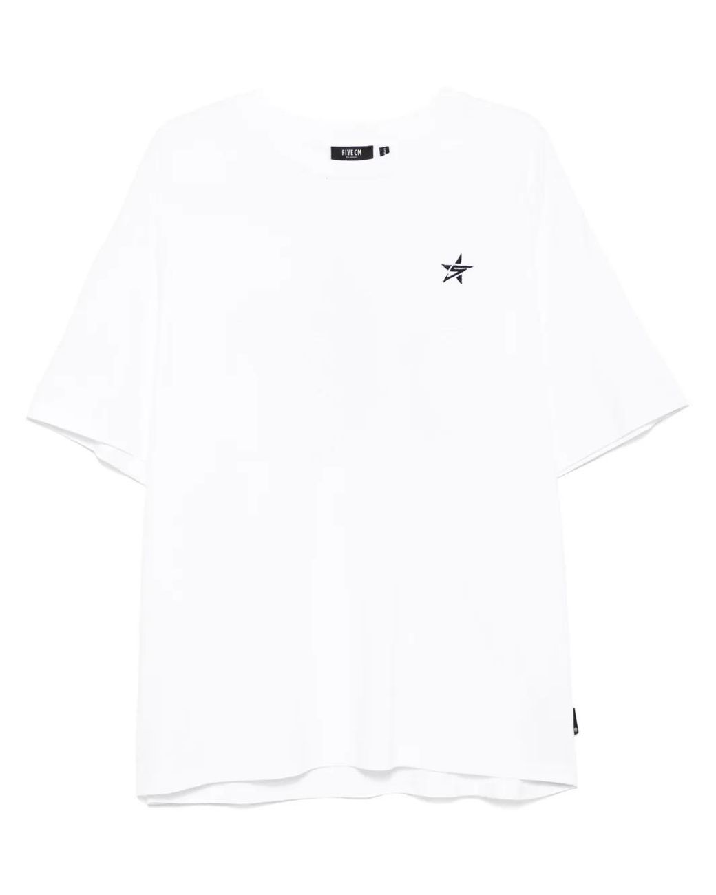 FIVE CM White Loo-Embroidered T-Shirt for men