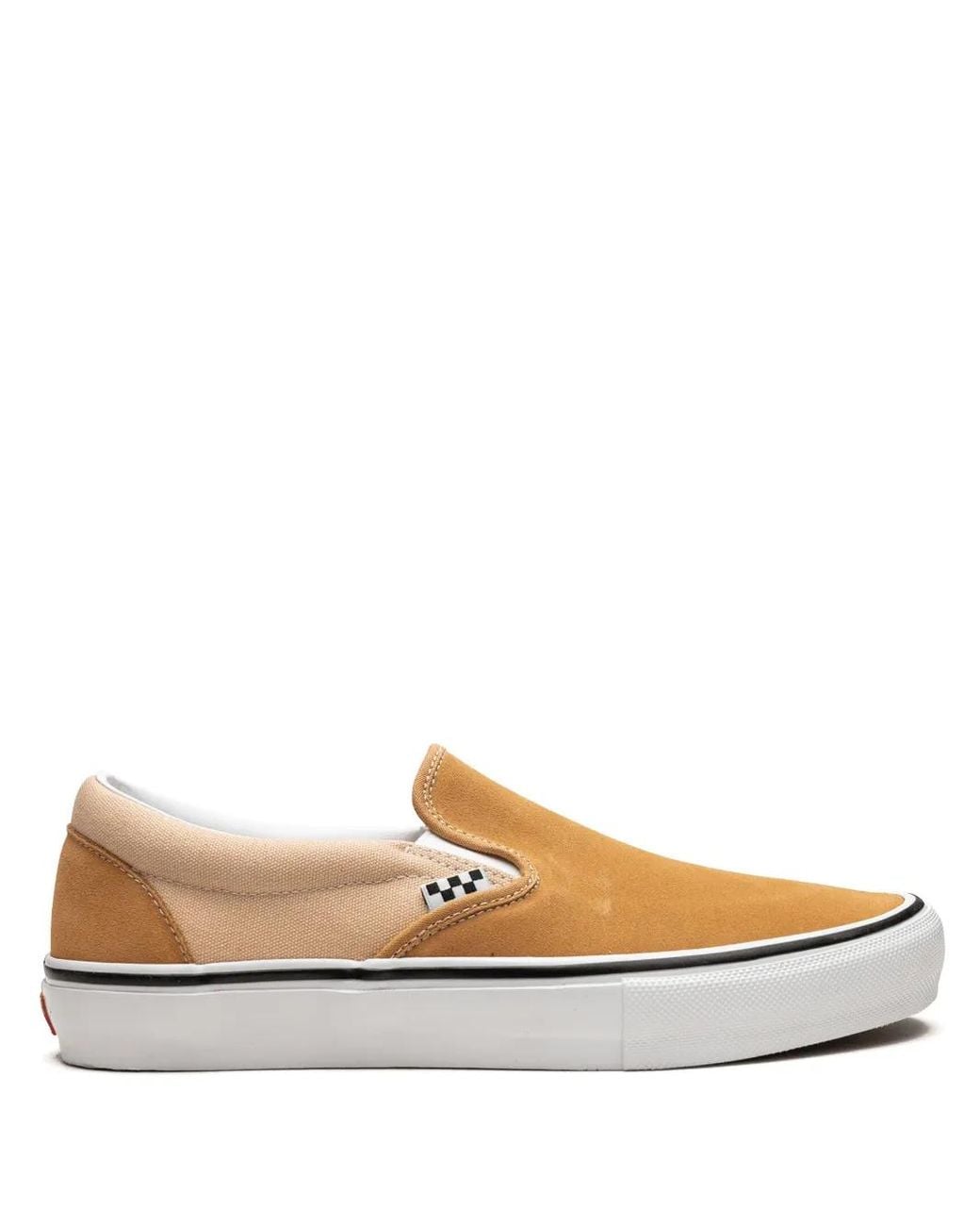 Vans Orange Baskets Skate À Design Sans Lacets